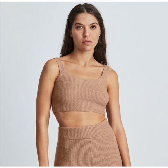 Everlane The Cozy Stretch Tank in Camel NWT Size XS - Picture 1 of 8